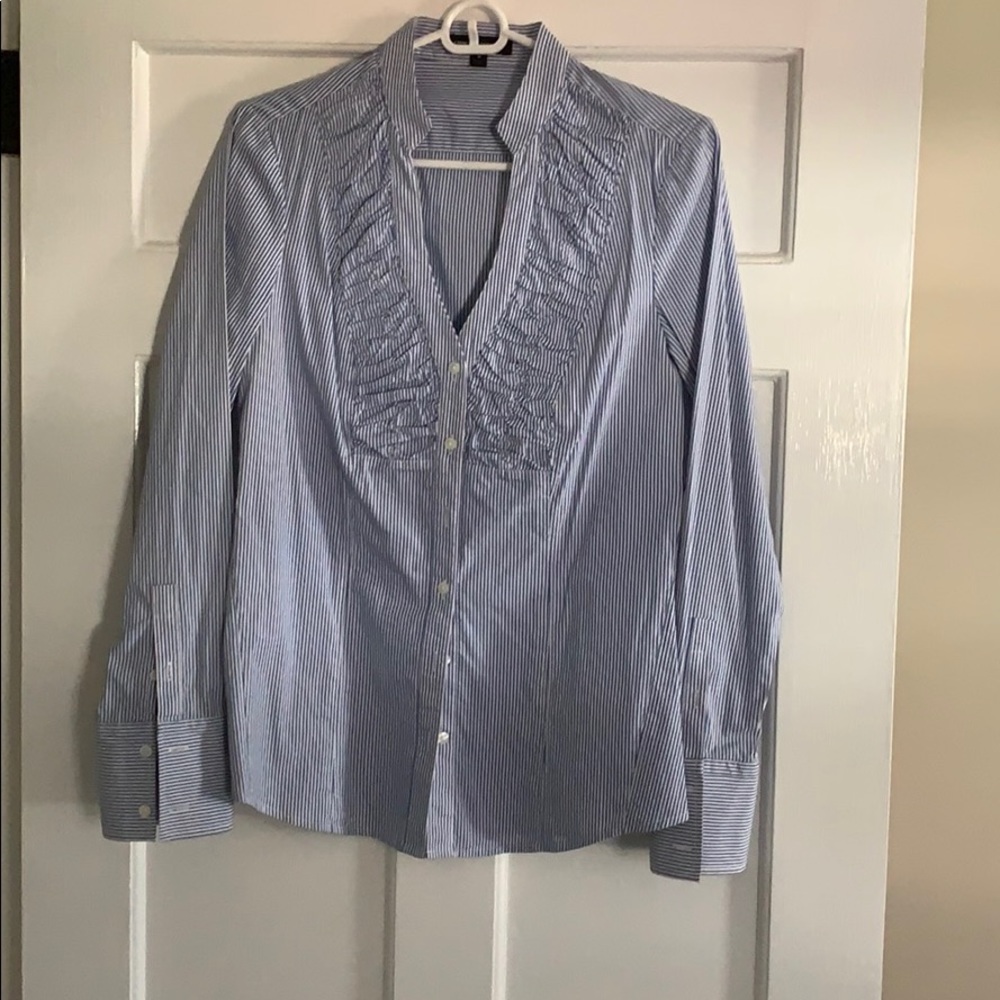 Pinstripe button down shirt